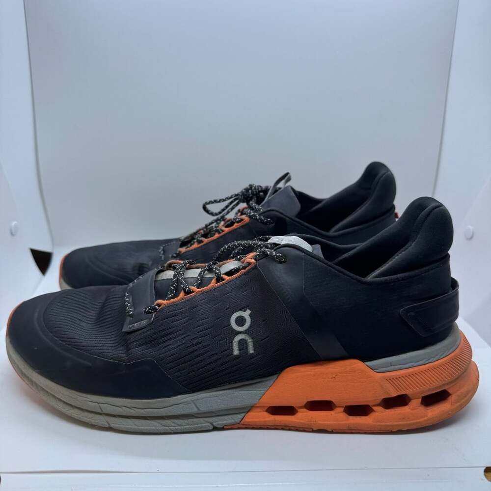 On Running Men's Cloudnova Flux Sneakers Black / Flame Size US 11.5
